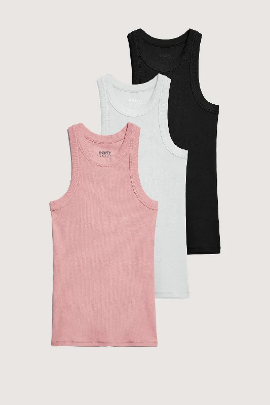 Women's Clothes Rib Fitted Racer Tank Pack (Super Nova)