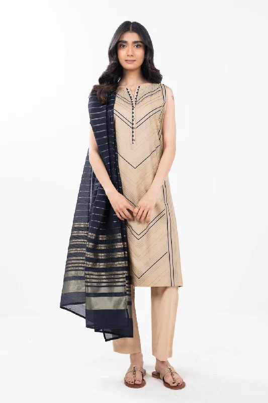 Women's Fashion-Forward Apparel Stitched - 3 Pc Printed Cambric Outfit