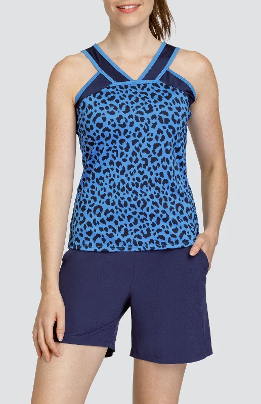Affordable Luxury Women's Apparel Giza Tank - Ditsy Leopard