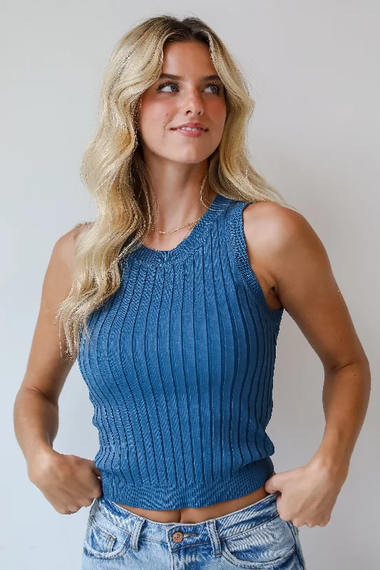 Timeless Women's Fashion Styles Maria Ribbed Tank - DU DEAL