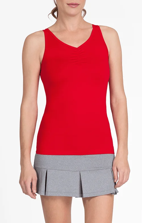 Women's Comfortable Lounge Garments Julene Red Tank - FINAL SALE