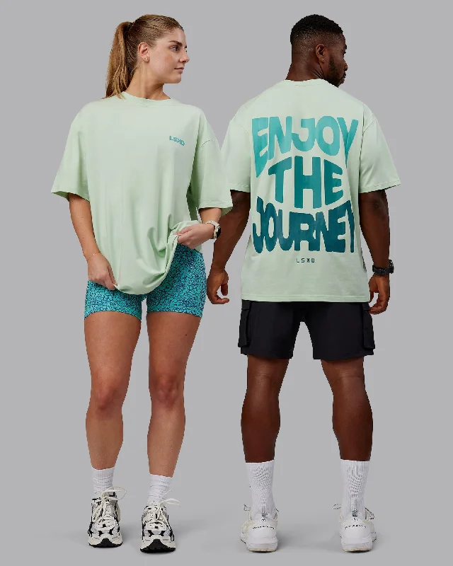 Women's Formal Event Attire Unisex E.T.J FLXCotton Tee Oversize - Mint Leaf-Green
