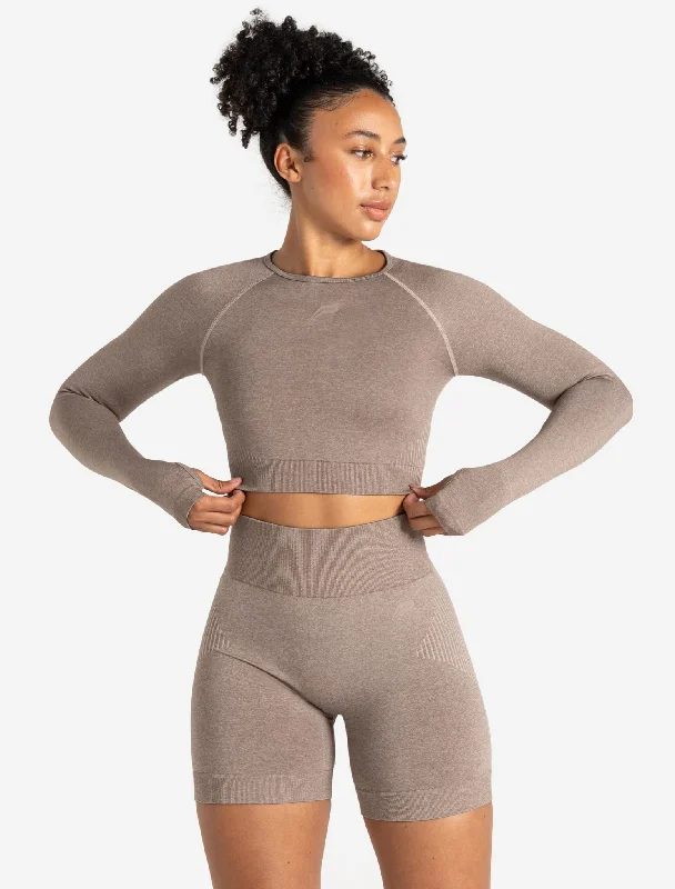 Women's Clothes ADAPT 2.0 Seamless Crop Top - Fawn