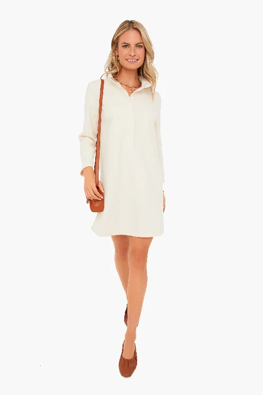 Art Deco Geometric Pattern Look Winter White Avery Dress