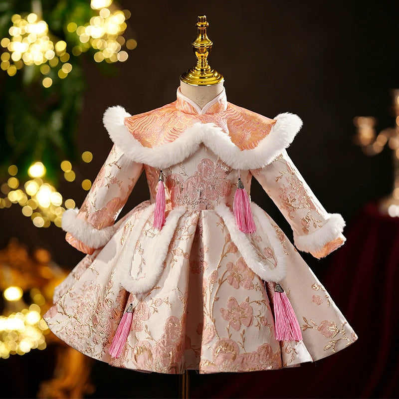 The Epitome Of Modern Women's Fashion Baby Girl  Winter Baptism Christmas Dress Toddler Pageant First Birthday Princess Dress