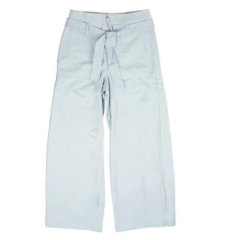 Comfortable Women's Attire Dust Blue Cargo Straight Fit Pants