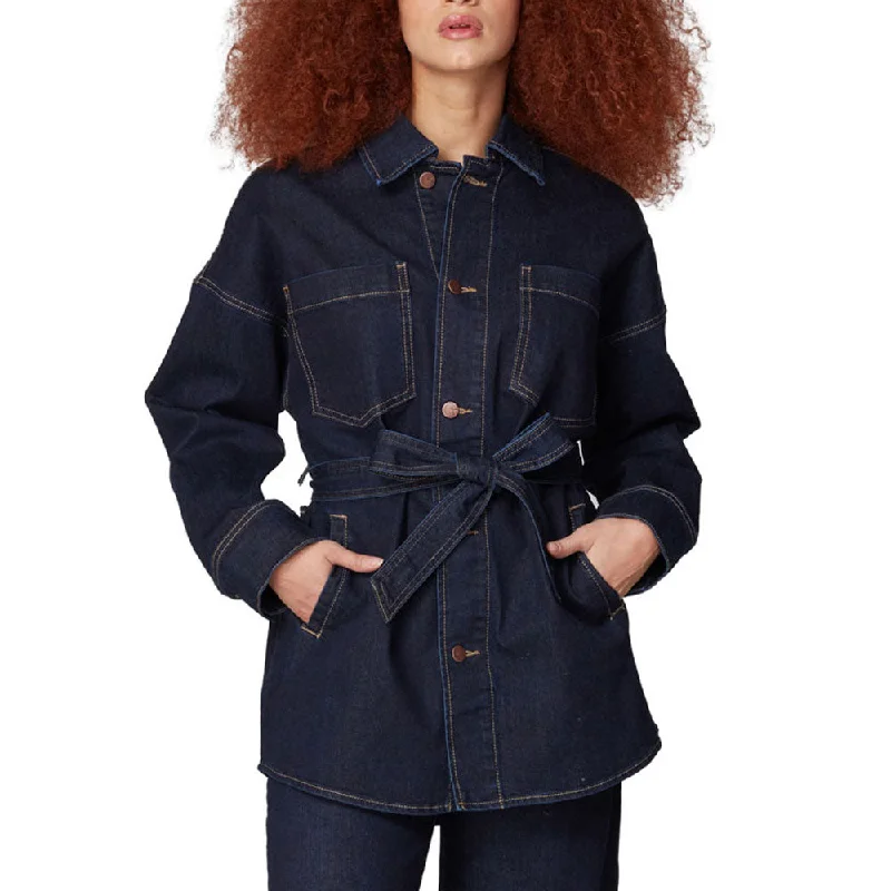 Chic Casual Style HAYDEN-DRB Long Denim Jacket