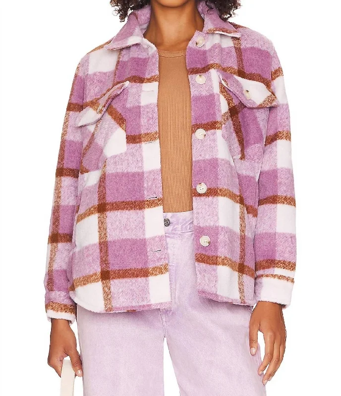 Hot Trends Plaid Shacket In Voyager